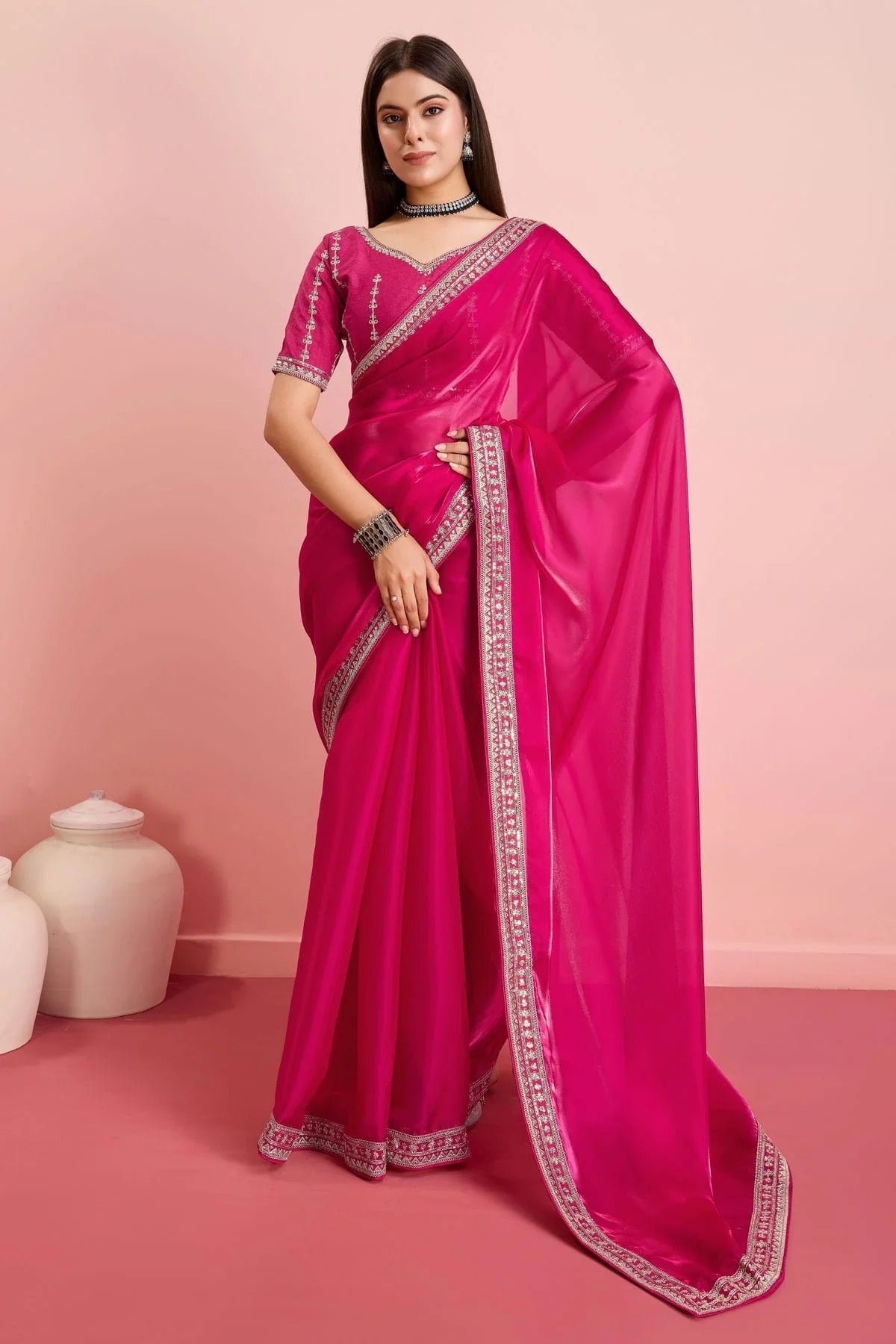 Pink Colour Jimmy Choo Saree SD1110453
