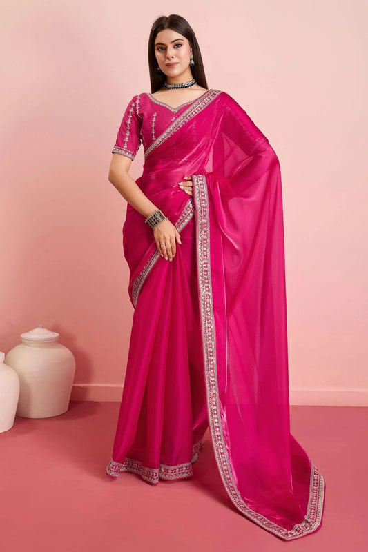 Pink Colour Jimmy Choo Saree SD1110453