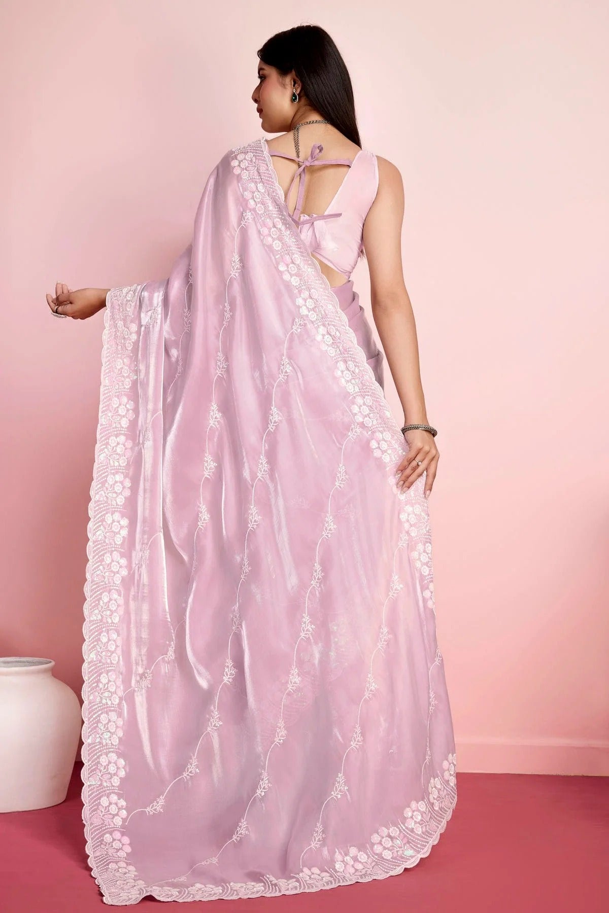 Pink Colour Jimmy Choo Saree SD1110457 A