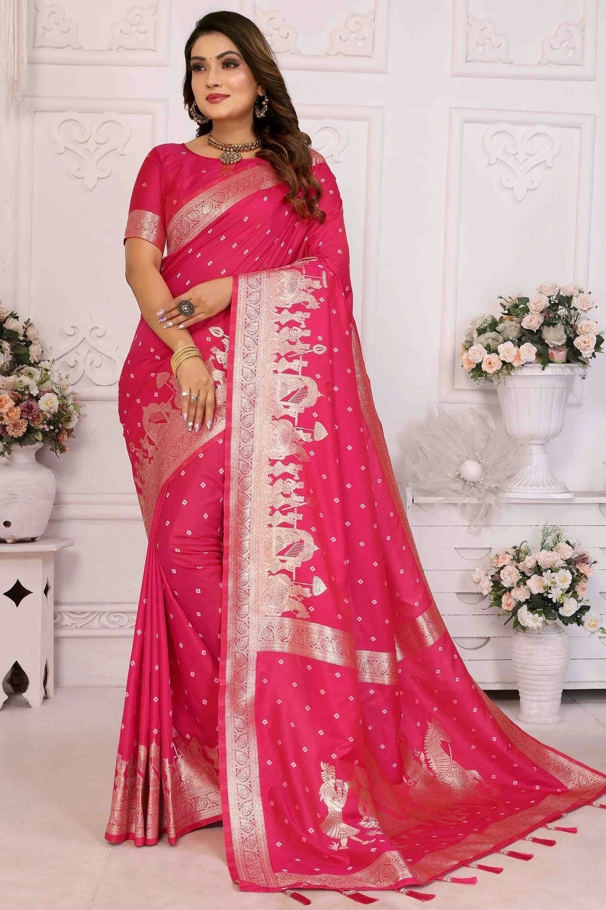 Pink Colour Kochi Silk Traditional Saree SD1113076