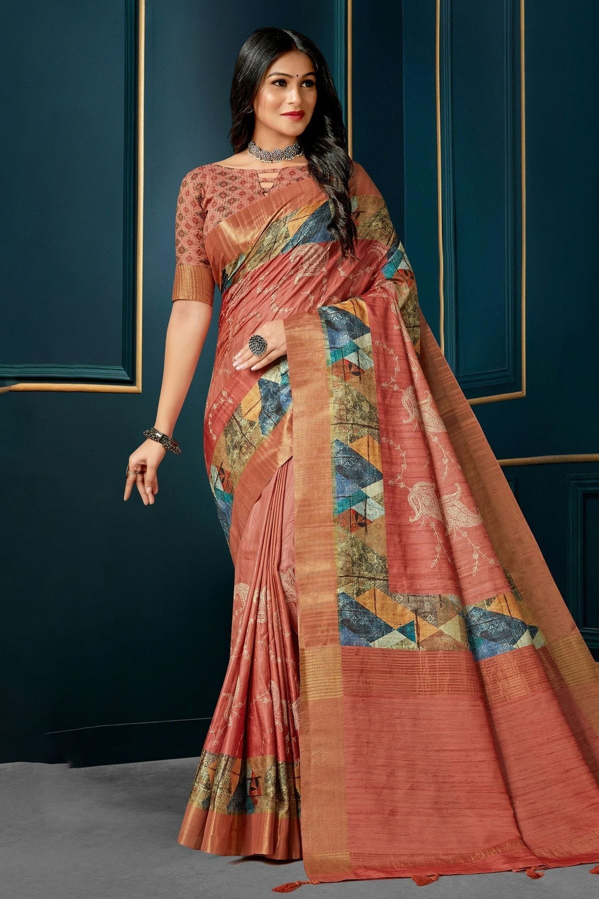 Pink Colour Kotha Silk Traditional Saree LC1121659