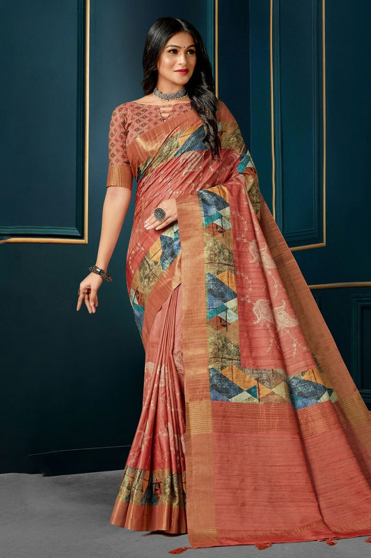 Pink Colour Kotha Silk Traditional Saree LC1121659