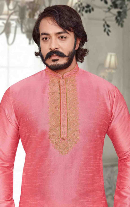 Pink Colour Kurta Pajama In Art Silk KP1210090 A