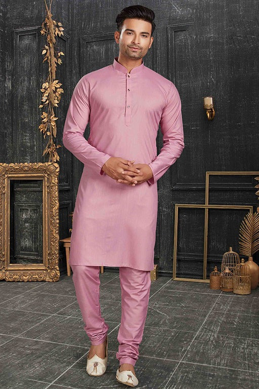 Pink Colour Kurta Pajama In Cotton KP1210169
