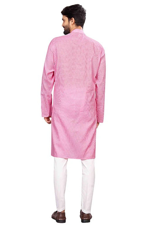 Pink Colour Kurta Pajama In Cotton KP1210196 A