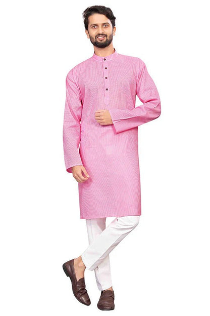 Pink Colour Kurta Pajama In Cotton KP1210196