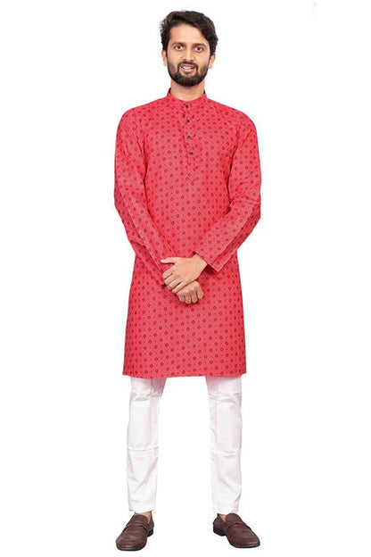 Pink Colour Kurta Pajama In Cotton KP1210202