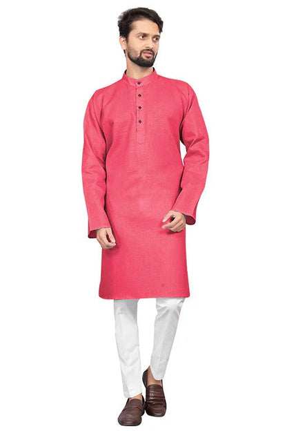Pink Colour Kurta Pajama In Cotton KP1210207
