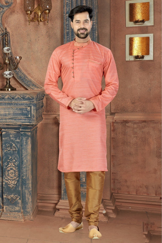 Pink Colour Kurta Pajama In Silk Fabric KP1040084