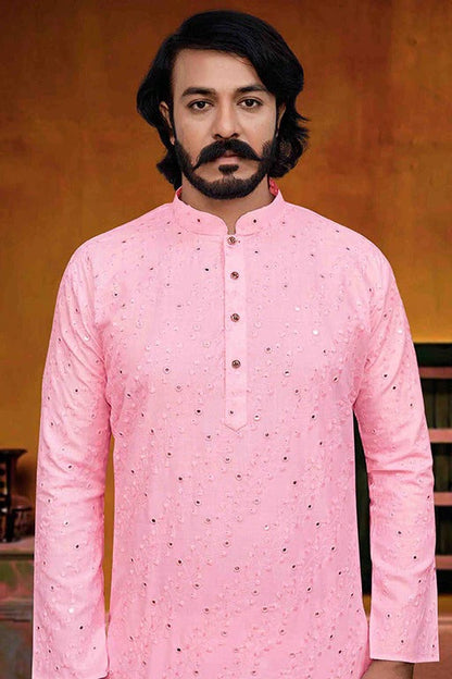 Pink Colour Kurta Pajama In Silk KP1210226 A