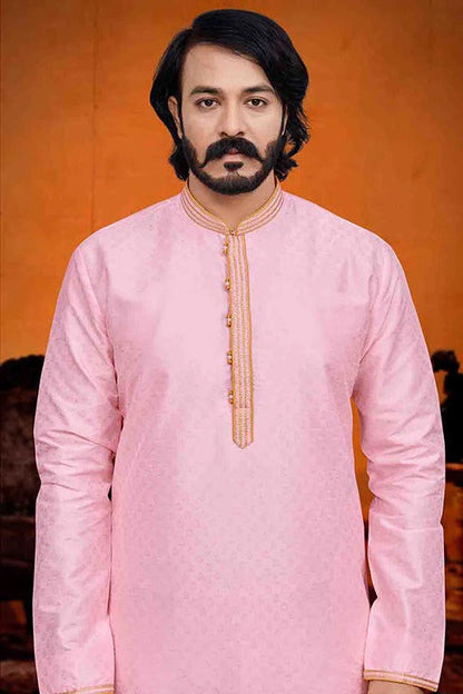 Pink Colour Kurta Pajama In Silk KP1210236 A