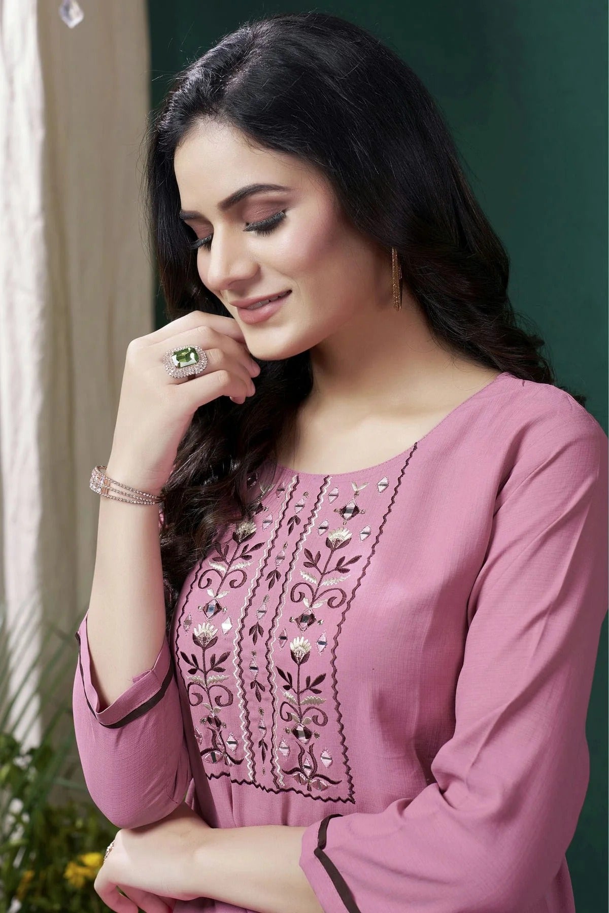 Pink Colour Maaza Cotton Kurta And Pant Set KR1111343 A
