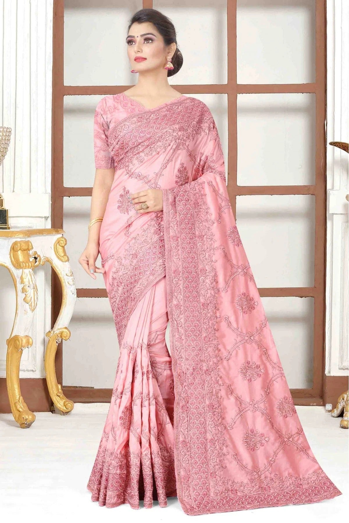 Pink Colour Modal Silk Designer Saree SD1090182