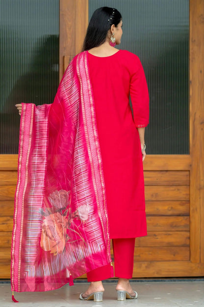 Pink Colour Modal Silk Stitched Suit SS1112278 A