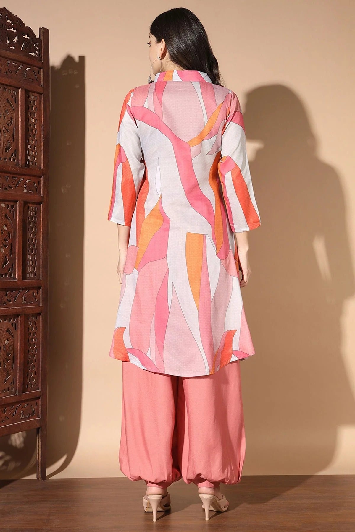 Pink Colour Muslin Kurta And Pant Set KR1111298 A
