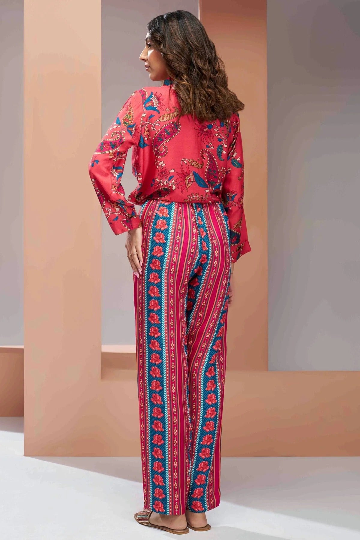 Pink Colour Muslin Silk Co Ord Suit TP1080965 B