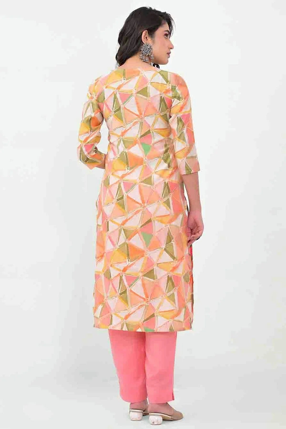 Pink Colour Muslin Stitched Pant Style Suit SS1140728 A