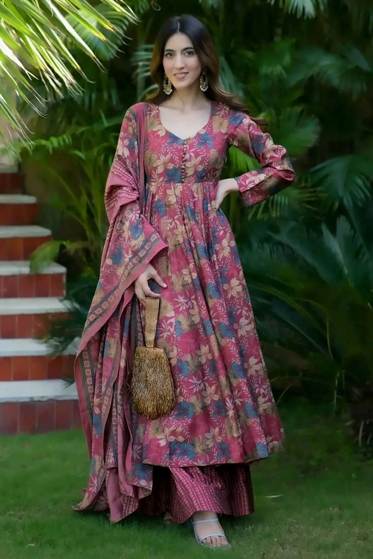 Pink Colour Muslin Stitched Salwar Suit SS1111427