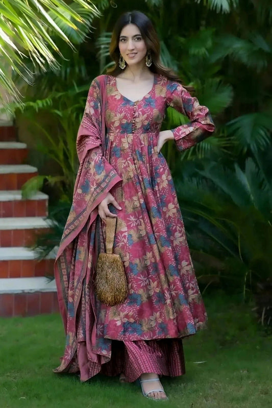 Pink Colour Muslin Stitched Salwar Suit SS1111427