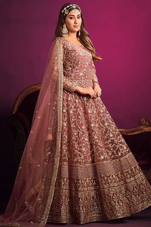 Pink Colour Net Anarkali Suit SM1050353 A