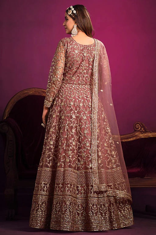 Pink Colour Net Anarkali Suit SM1050353 C