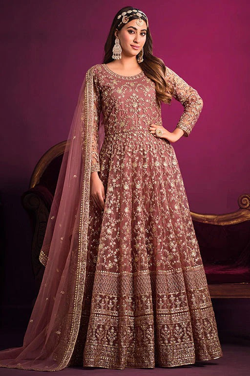 Pink Colour Net Anarkali Suit SM1050353