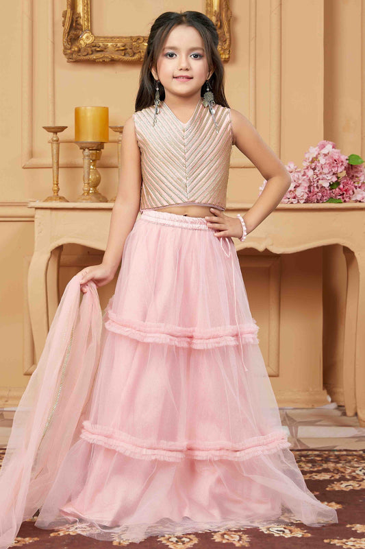 Pink Colour Net Lehenga Choli GW1070756