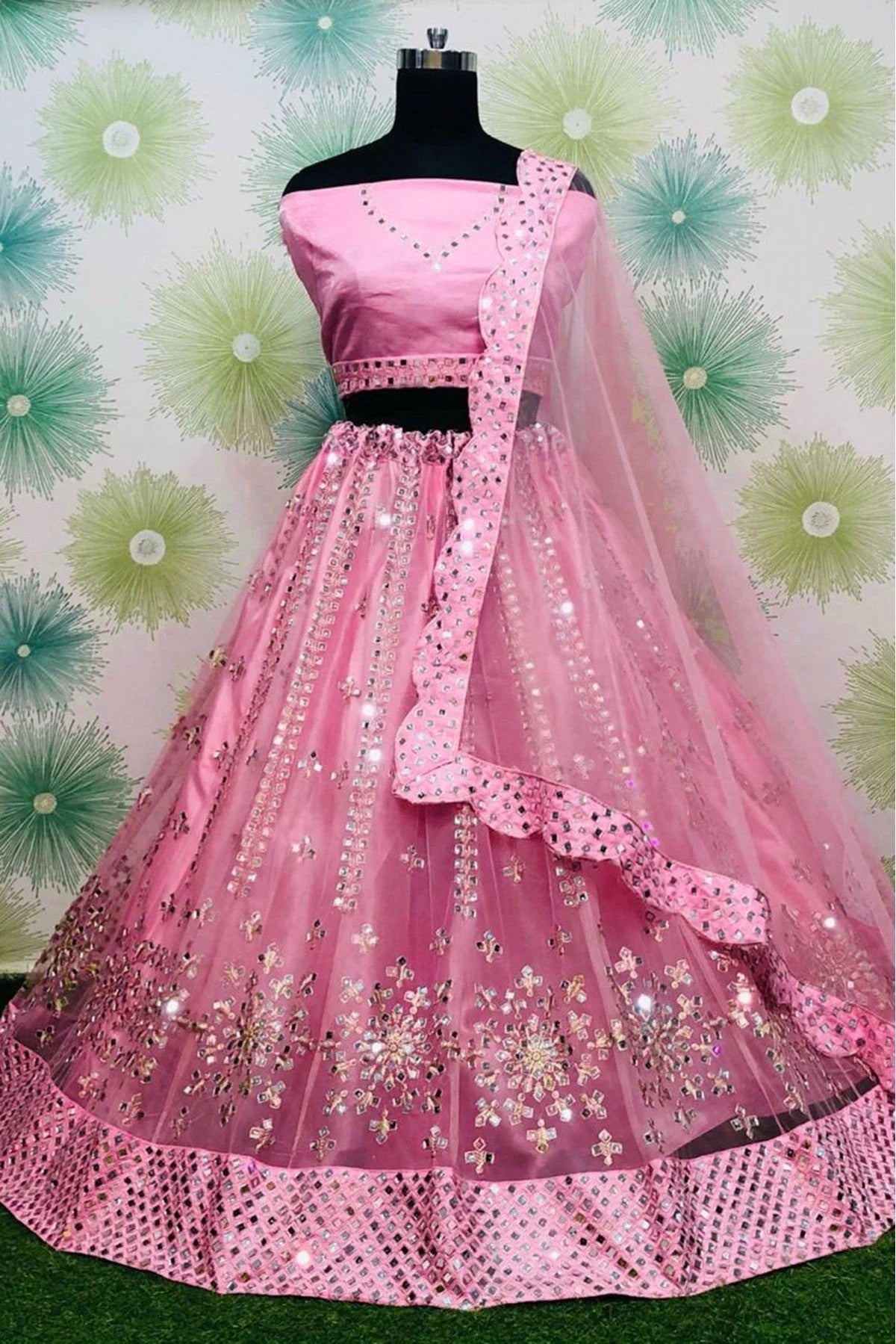 Pink Colour Net Lehenga Choli LC1020121