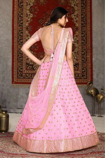 Pink Colour Net Sequence Lehenga Choli LC1150057 B