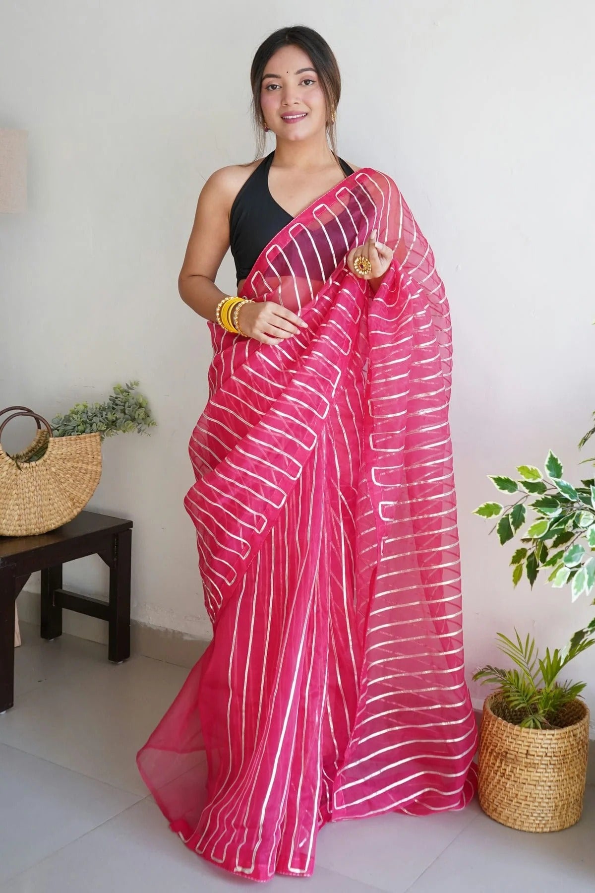 Pink Colour Organza Saree SD1110396