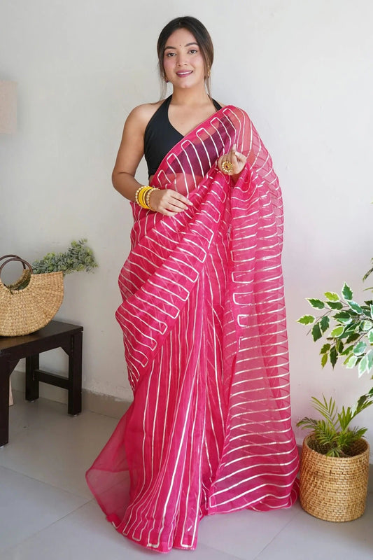 Pink Colour Organza Saree SD1110396
