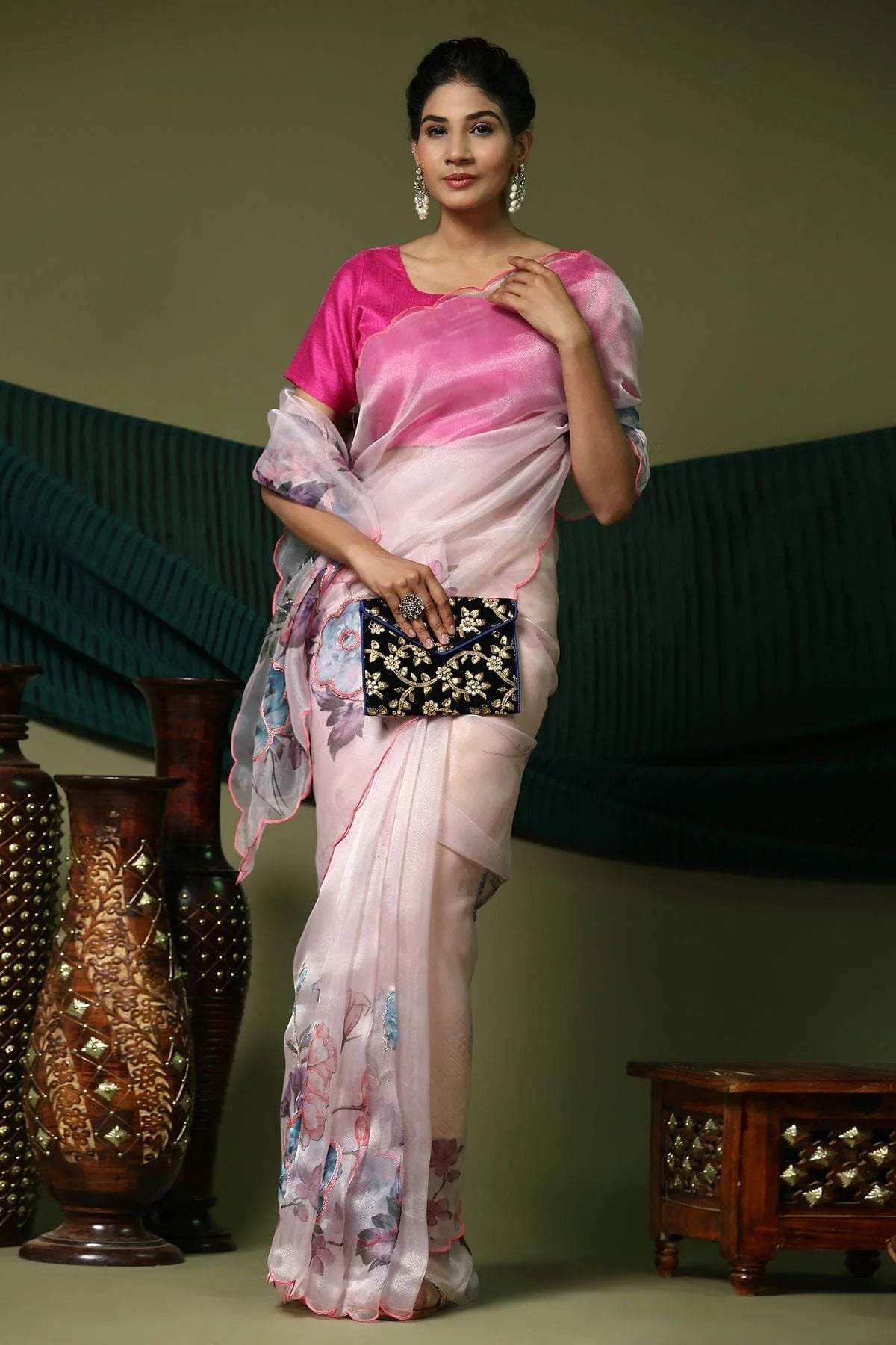 Pink Colour Organza Saree SD1110400
