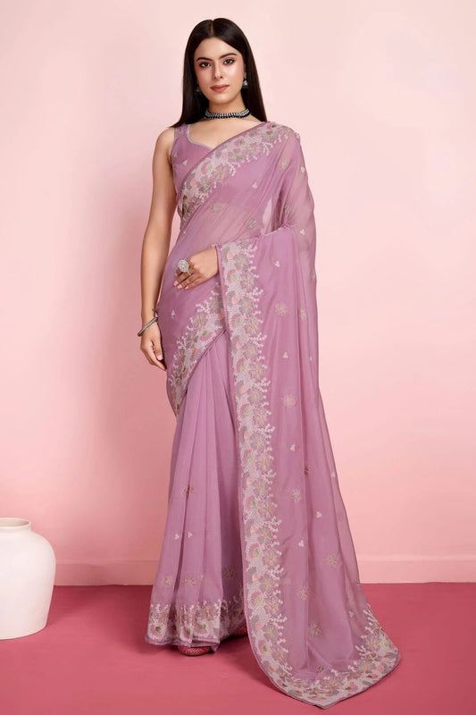 Pink Colour Organza Saree SD1110461