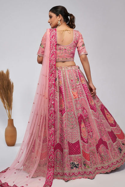 Pink Colour Organza Silk Lehenga Choli LC1030050 B