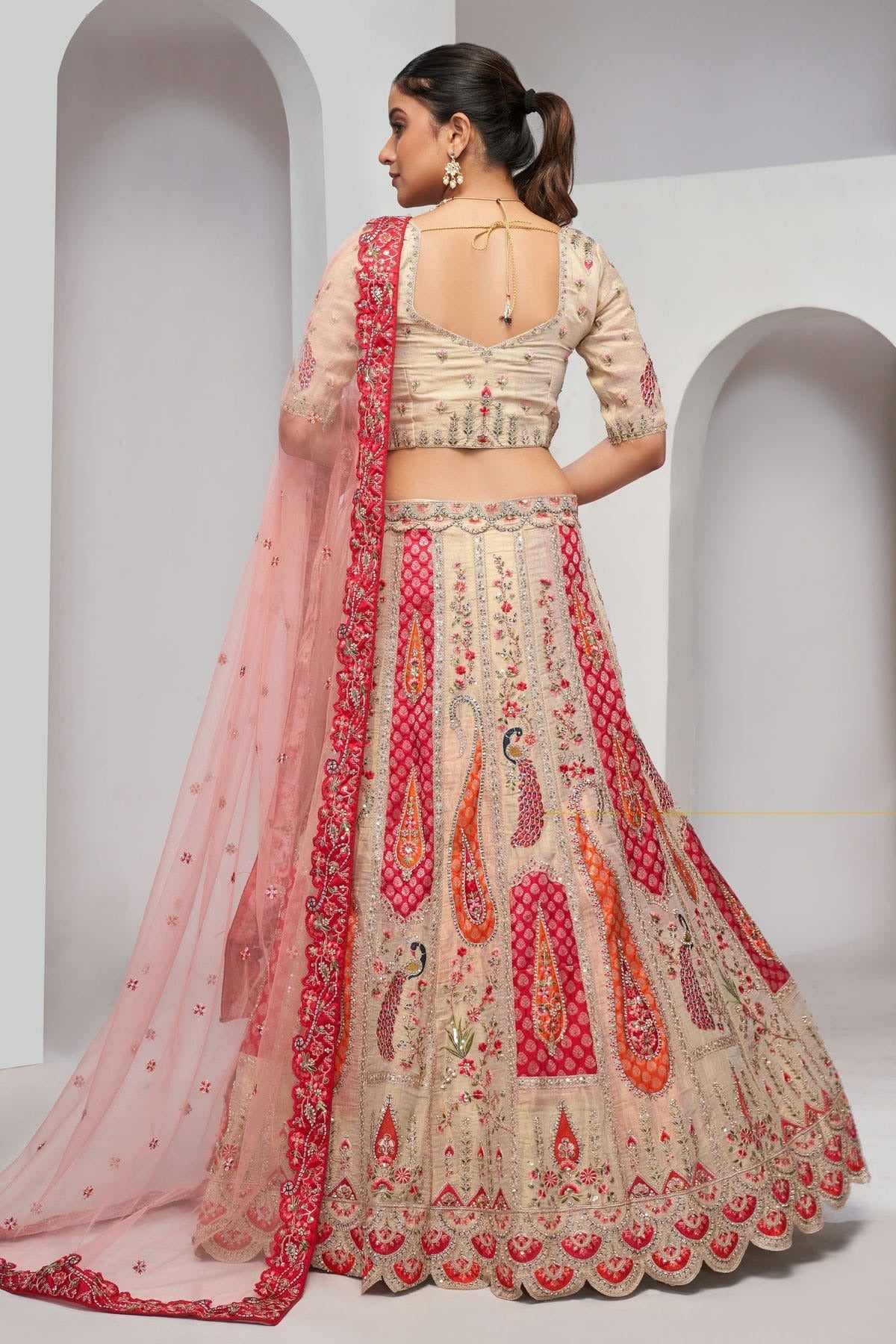 Pink Colour Organza Silk Lehenga Choli LC1030063 B