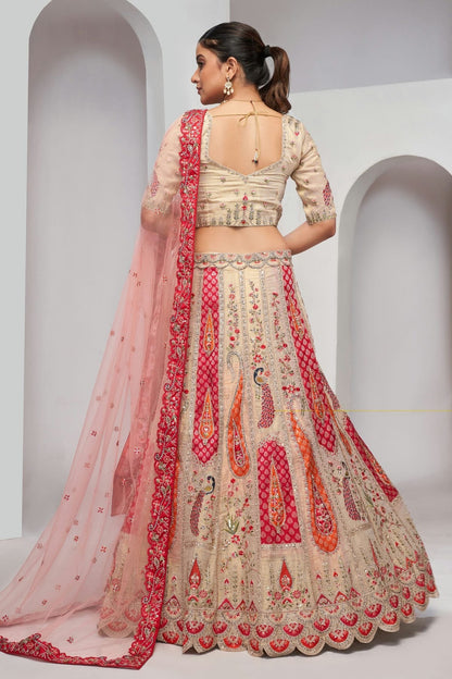 Pink Colour Organza Silk Lehenga Choli LC1030063 B