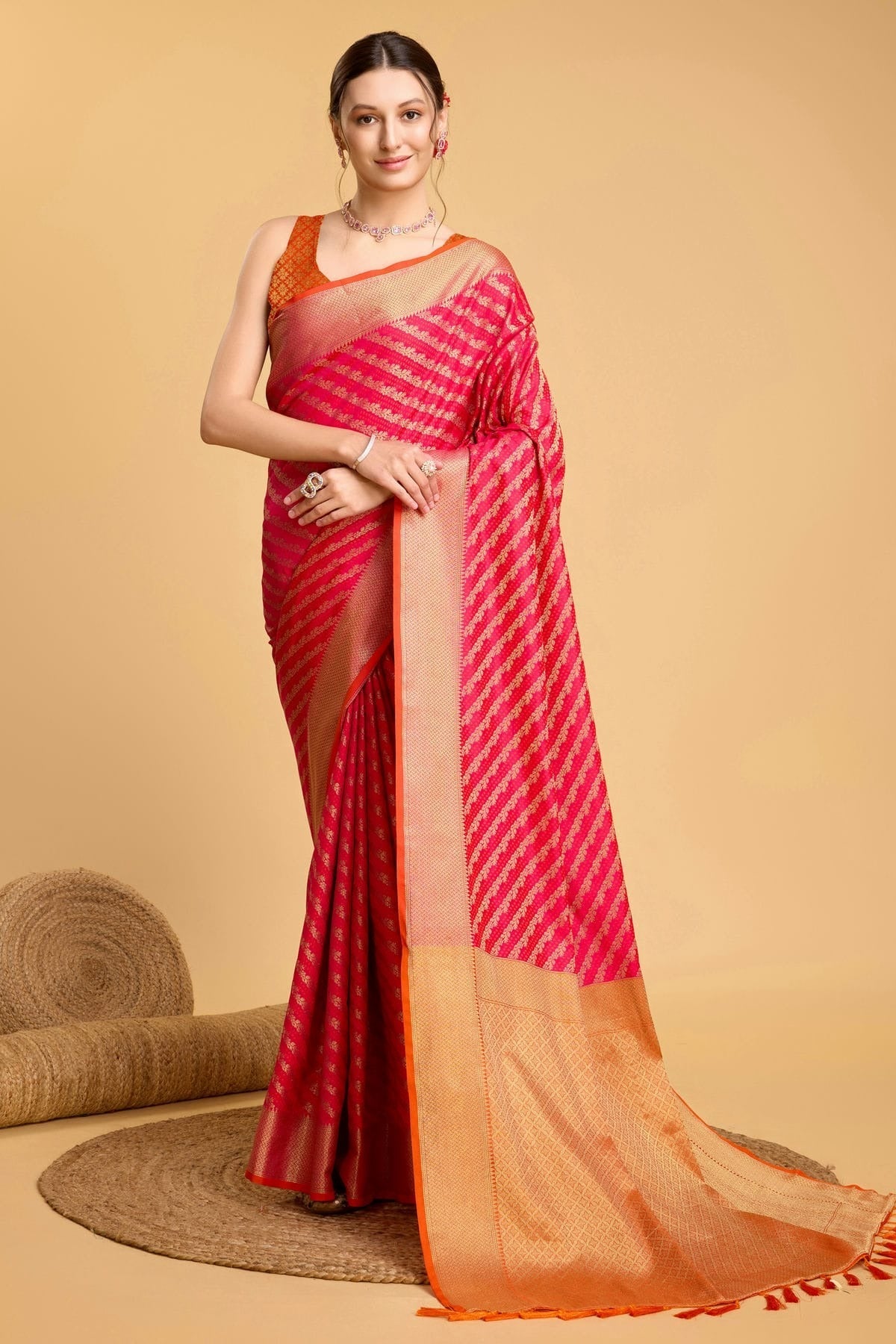 Pink Colour Patola Silk Saree SD1110029