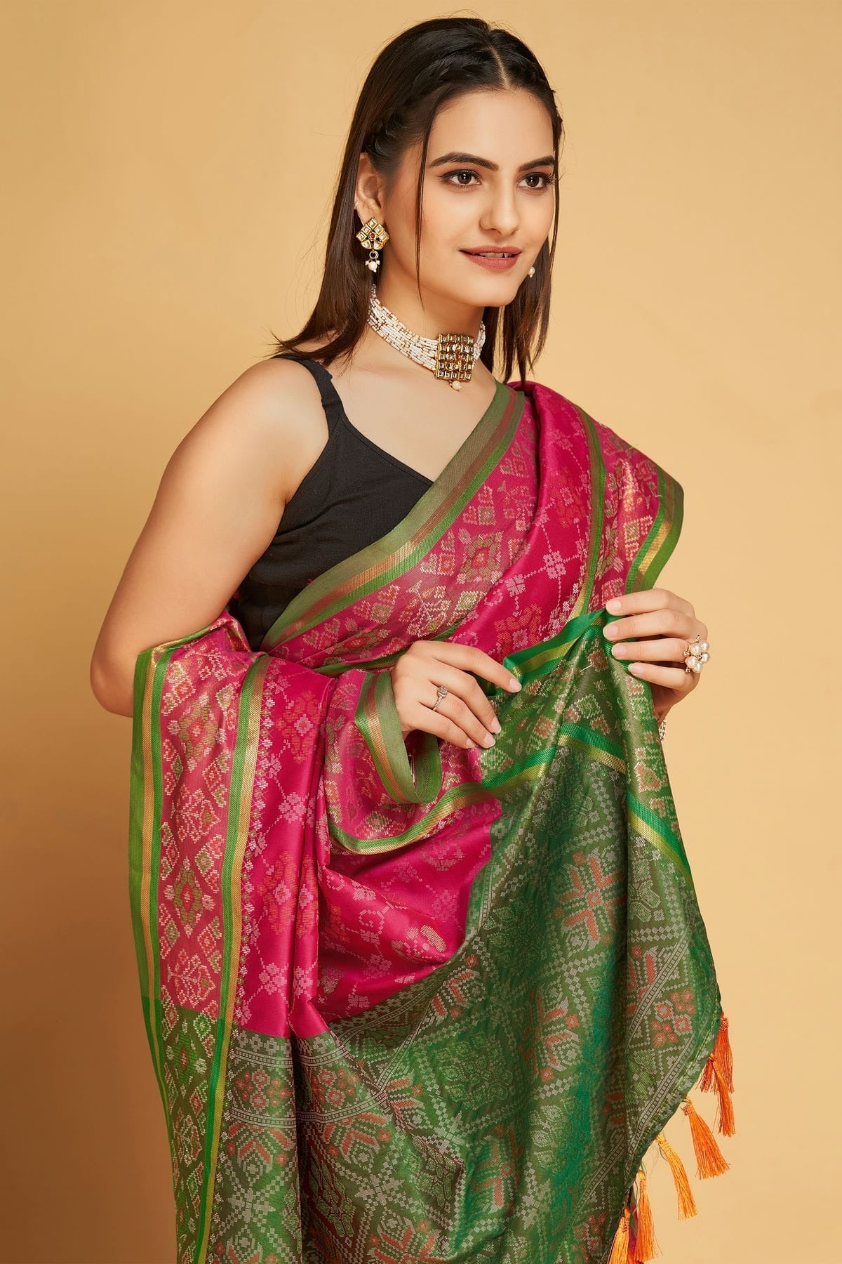 Pink Colour Patola Silk Saree SD1110041 A