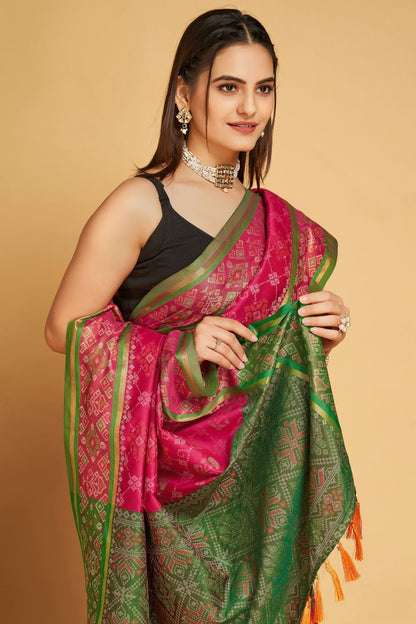 Pink Colour Patola Silk Saree SD1110041 A