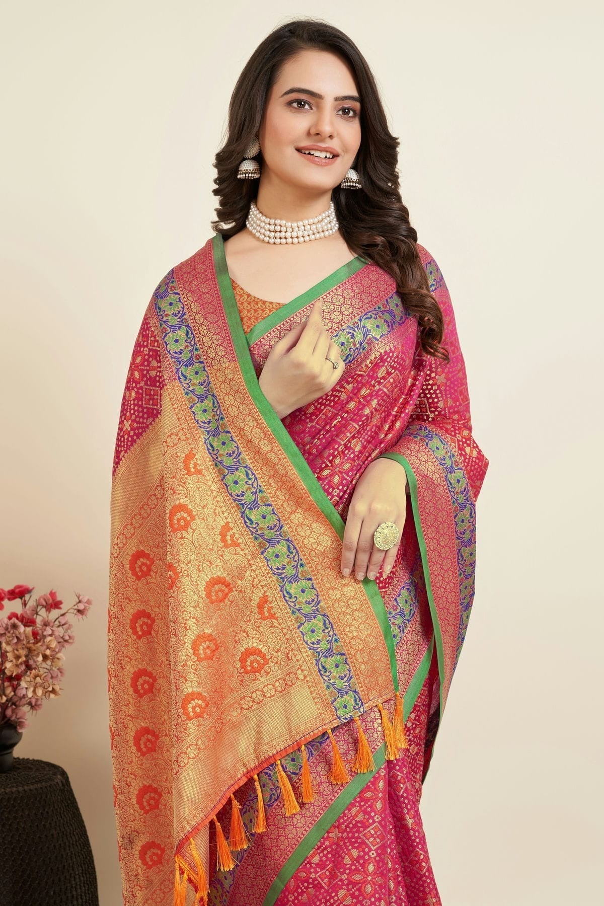 Pink Colour Patola Silk Saree SD1110052 A