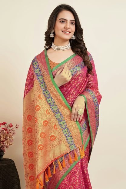 Pink Colour Patola Silk Saree SD1110052 A
