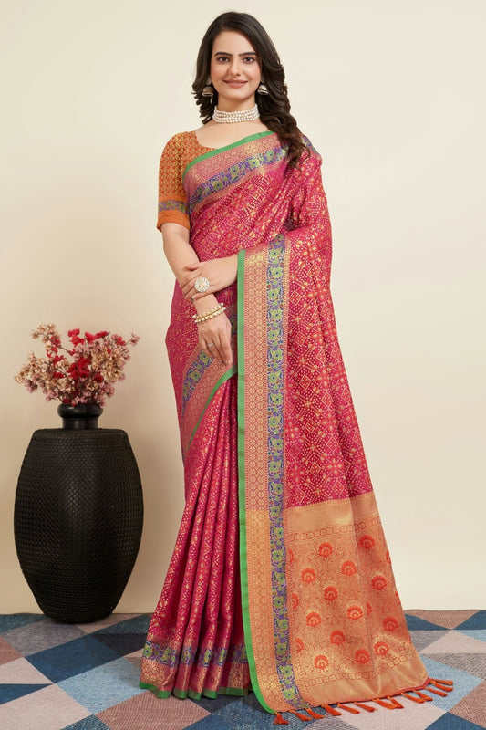 Pink Colour Patola Silk Saree SD1110052