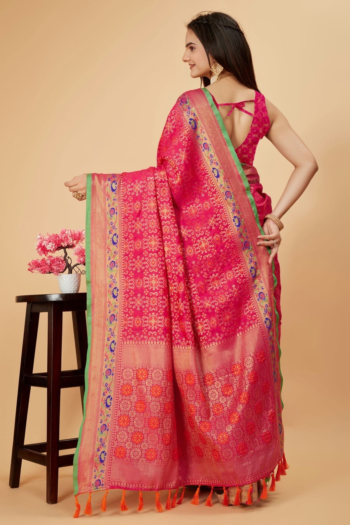 Pink Colour Patola Silk Saree SD1110090 A