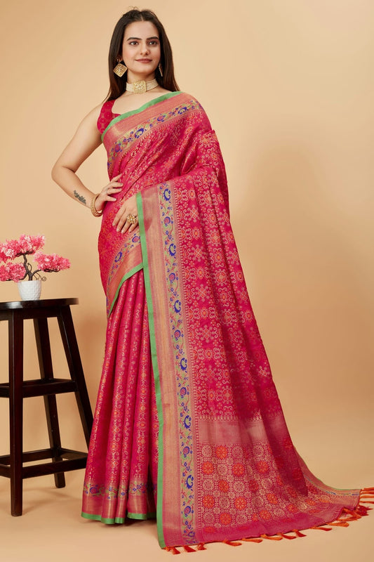 Pink Colour Patola Silk Saree SD1110090