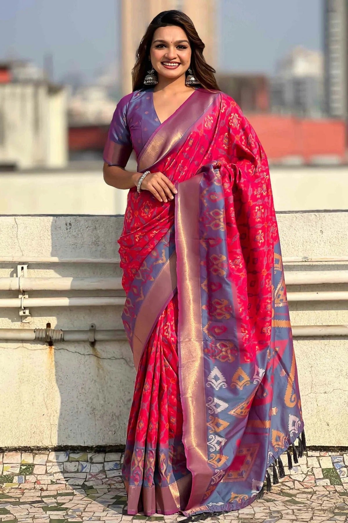Pink Colour Patola Silk Traditional Saree SD1112665