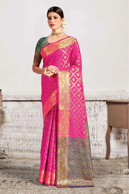 Pink Colour Patola Silk Woven Saree SD1100291