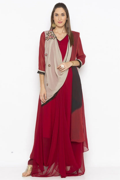 Pink Colour Plus Size Georgette Embroidery Anarkali Suit BW1070323