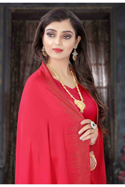 Pink Colour Pure Satin Designer Saree SD1120702 A