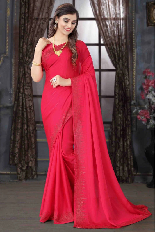 Pink Colour Pure Satin Designer Saree SD1120702