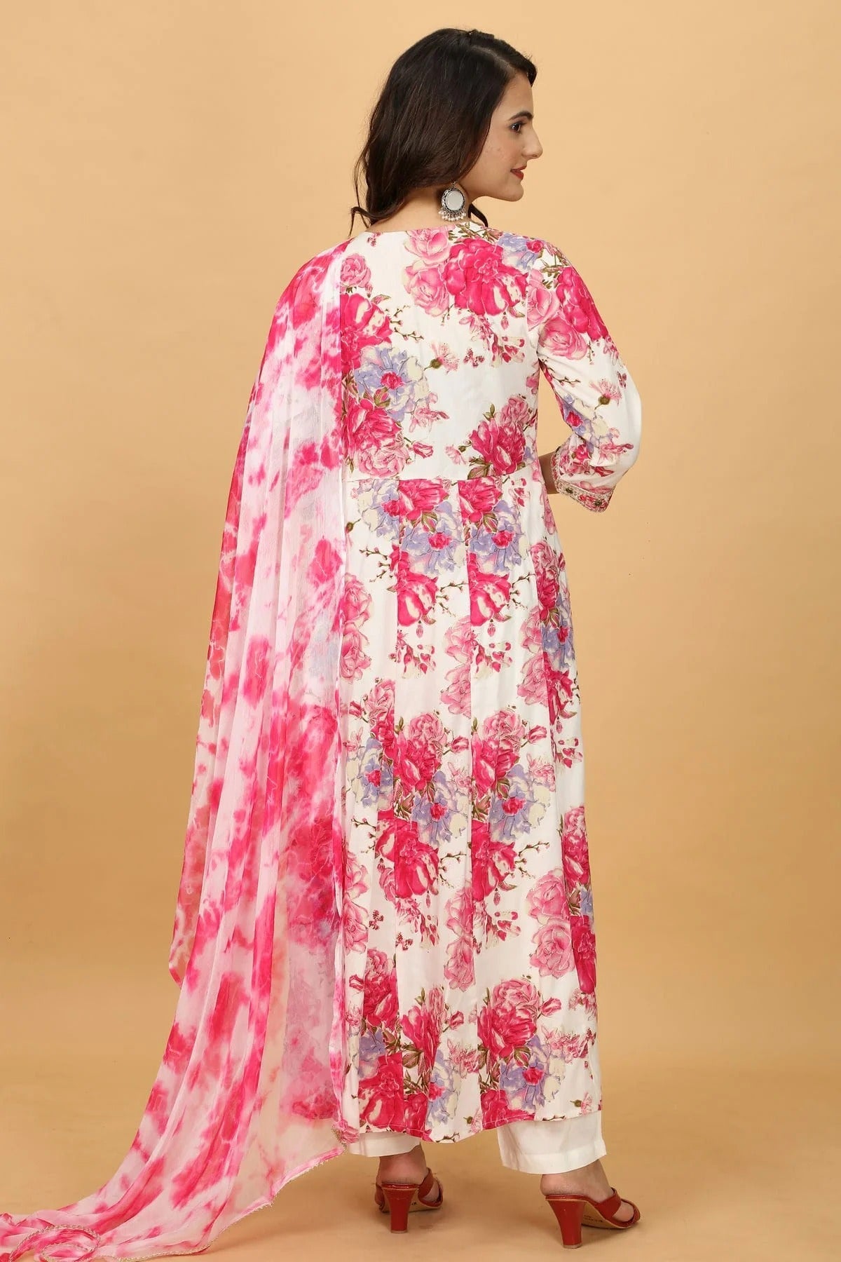 Pink Colour Rayon Cotton Readymade Anarkali Suit SS1140413 A